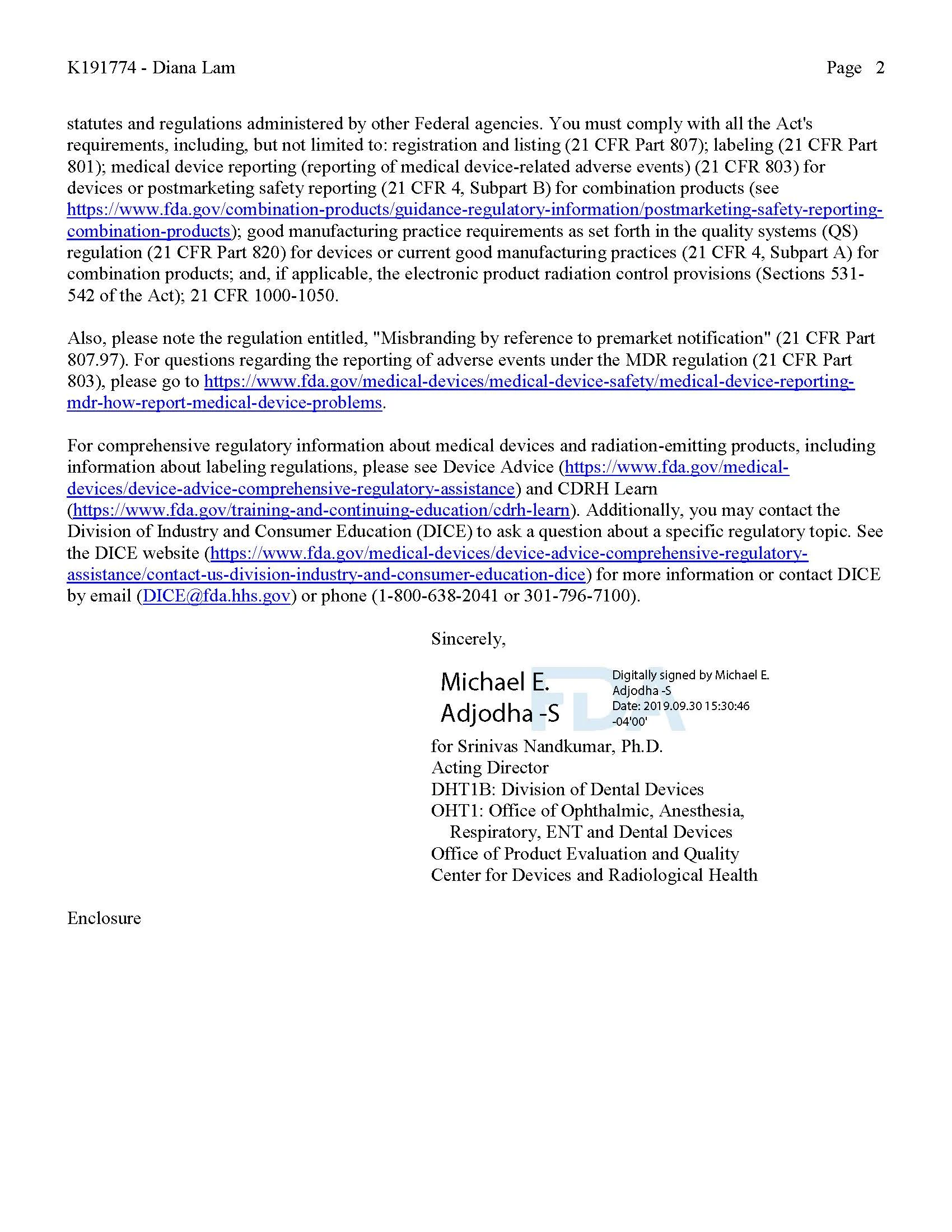 K191774 Letter Se Final Sent001 P2