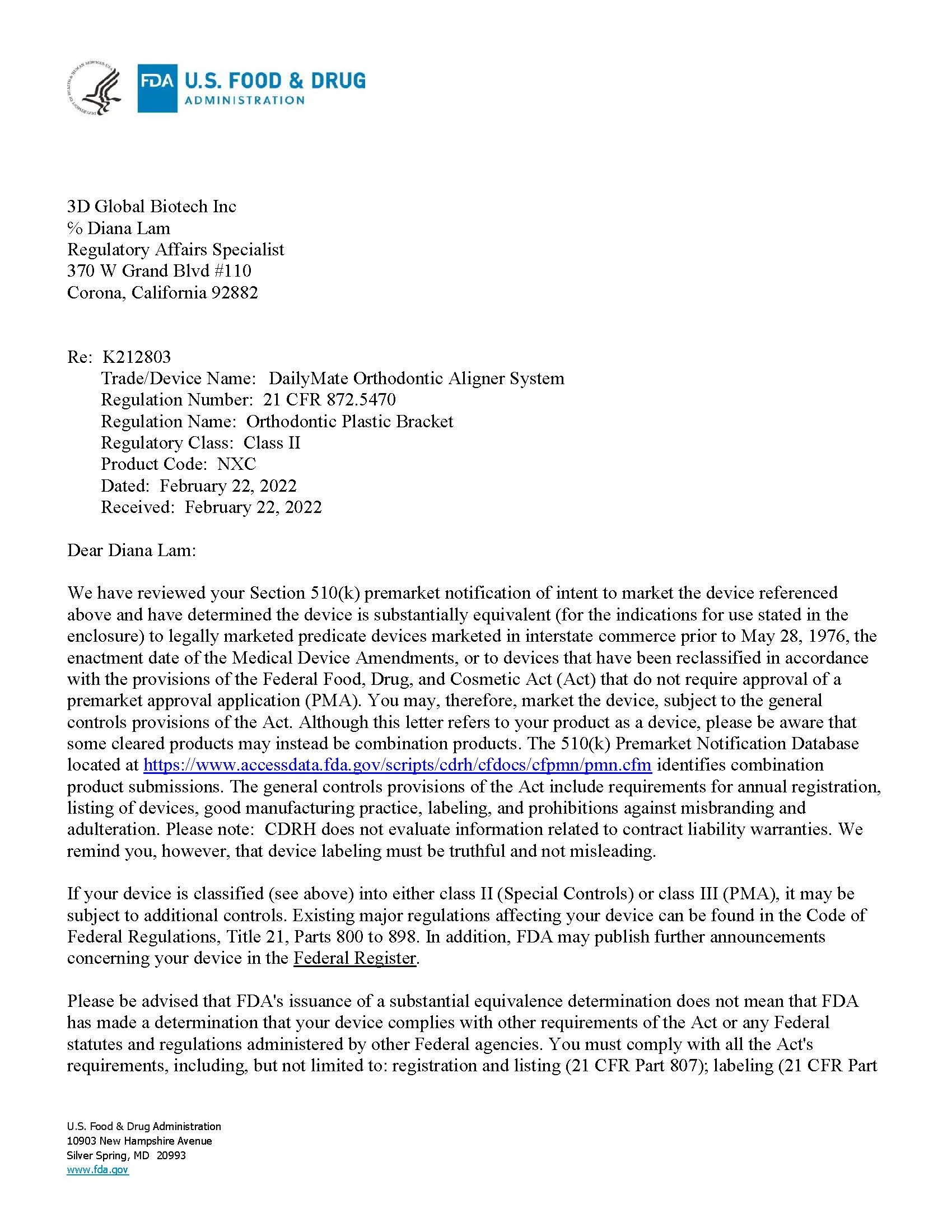 K212803 Letter Se Final Sent001 P1